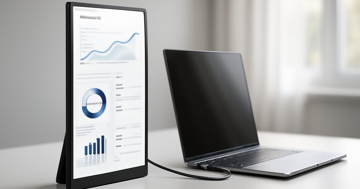 Best portable monitors of 2026 displayed next to a laptop on a modern desk
